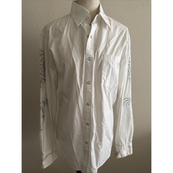 Wrangler Rock 47 Women’s M Long Sleeve Pearl Snap Shirt - Picture 1 of 7